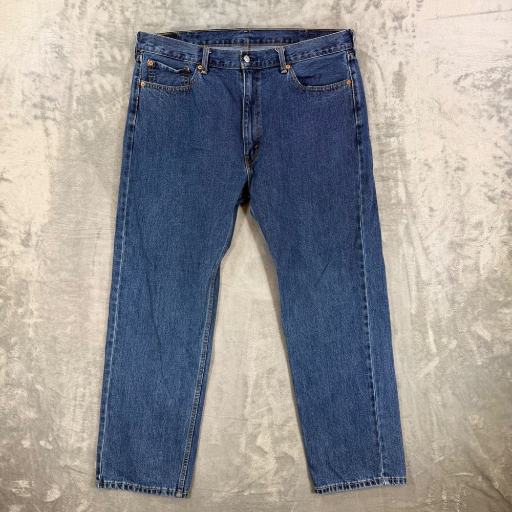 Levi's 505 Regular Fit Jeans Men's Size 40x32 Blue Medium Wash Denim - Picture 2 of 8